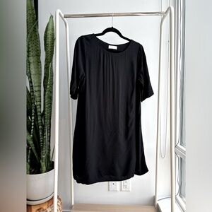 OAK +FORT | Black Short Sleeve Shift Dress S